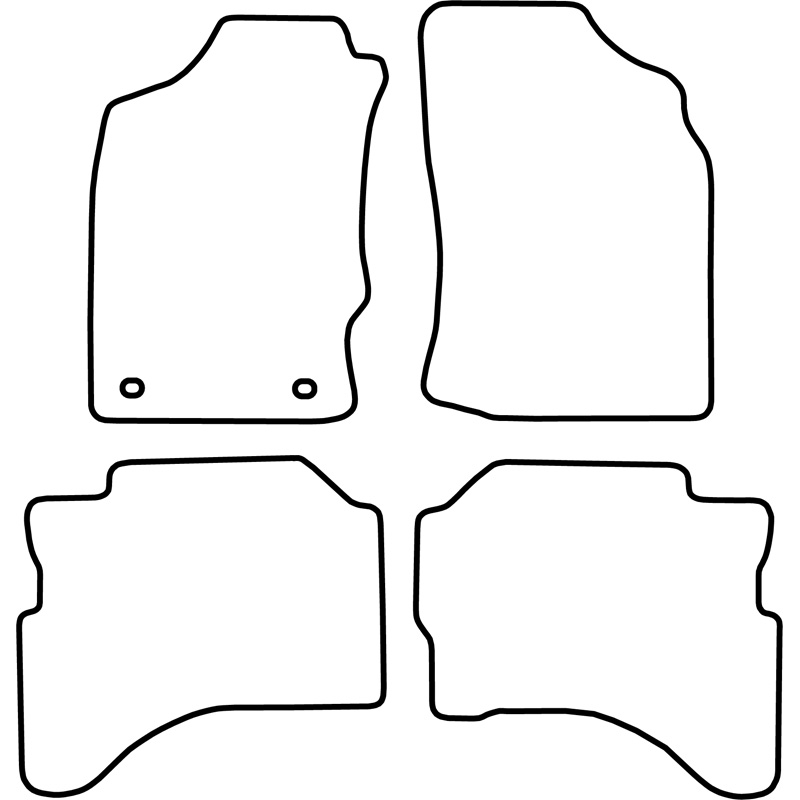 Set de tapis de sol sur mesure pour Mitsubishi L200 2010-2015