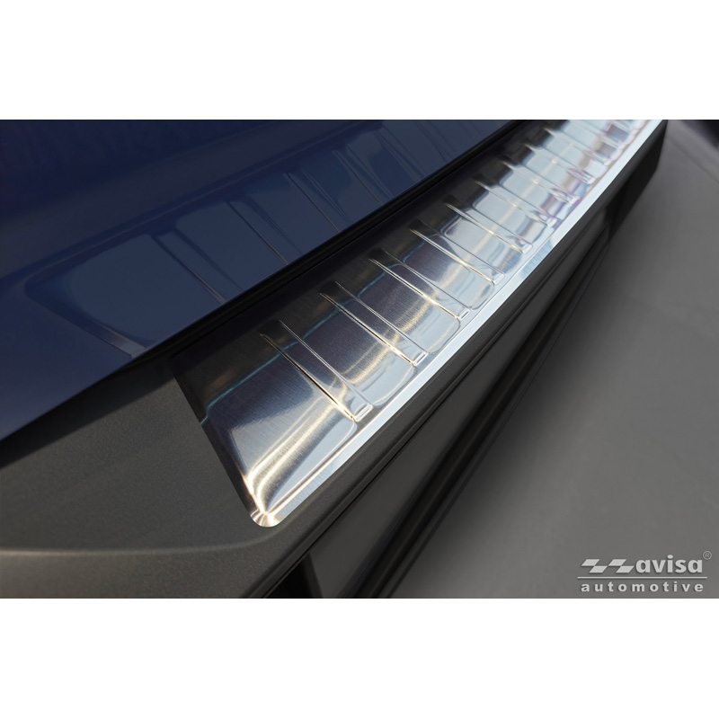Protection de seuil arrière inox sur mesure pour Peugeot 3008 III 2024- 'Ribs'