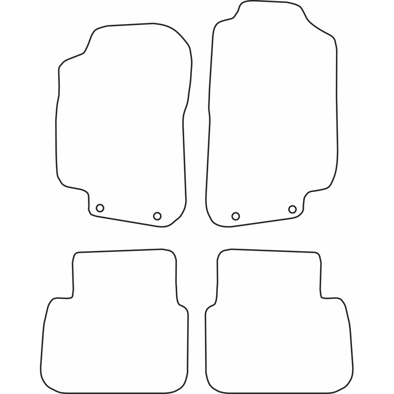 Set de tapis de sol en velours sur mesure pour Saab 9-5 1997-2008
