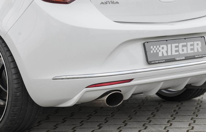 Achterdiffuser Opel Astra J Rieger uitlaat links
