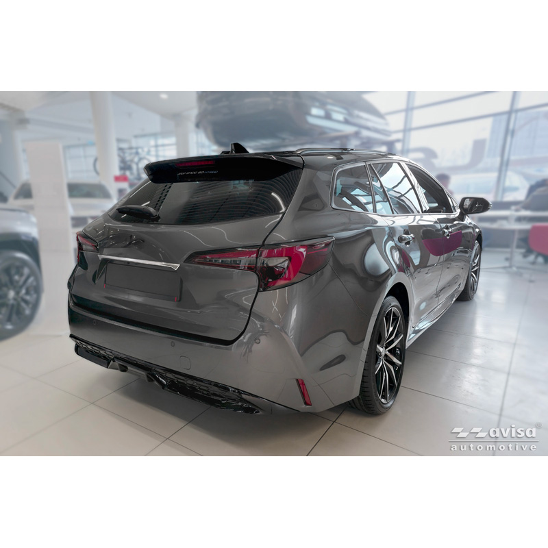 Avisa Revêtement d'habillage du hayon du coffre inox brossé sur mesure pour Toyota Corolla Touring Sports (E21) 2019-