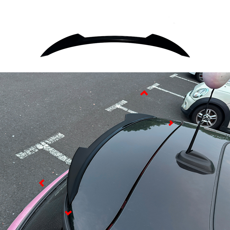 Becquet de toit (Spoiler Cap) sur mesure pour Mini F55/F56 One/Cooper/S 2013-2024 excl. JCW/GP (ABS Noir Luisant)
