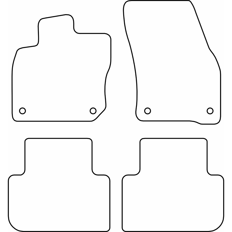 Set de tapis de sol en velours sur mesure pour Cupra Terramar (KP1) 2024-