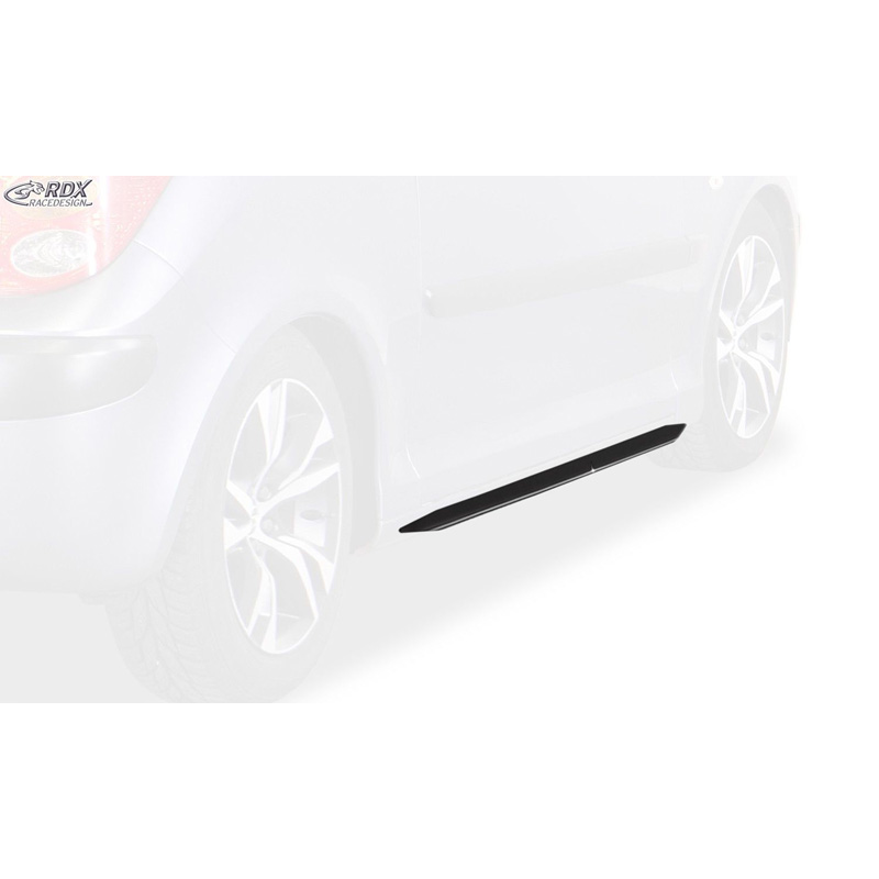 Jupes latérales sur mesure pour Peugeot 1007 2005- 'Slim' (ABS)