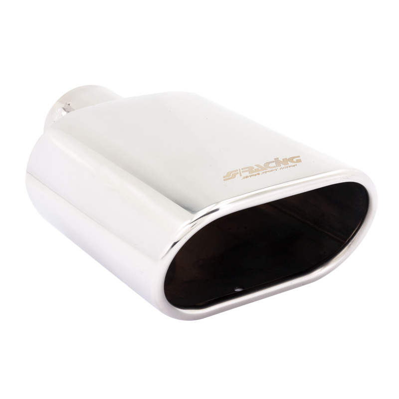 Simoni Racing Embout d'Échappement Rectangle/Oblique Inox - 140x80xL240mm - Montage ->57mm