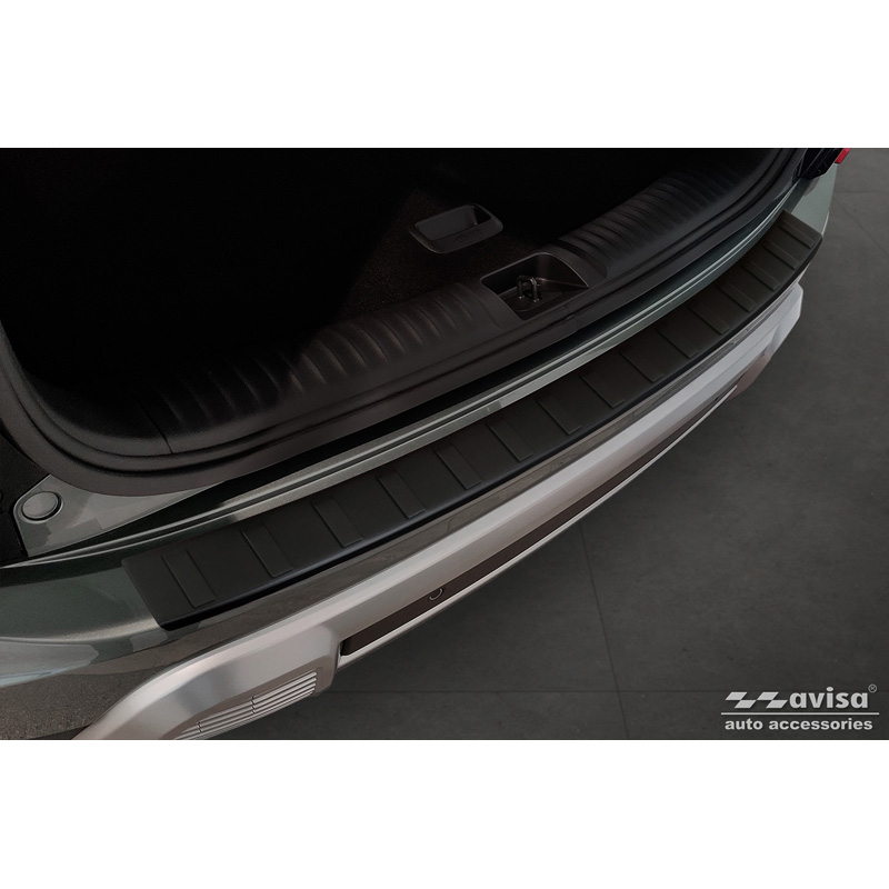 Protection de seuil arrière inox noir mat sur mesure pour SsangYong Torres (J100) 2022- 'Ribs'