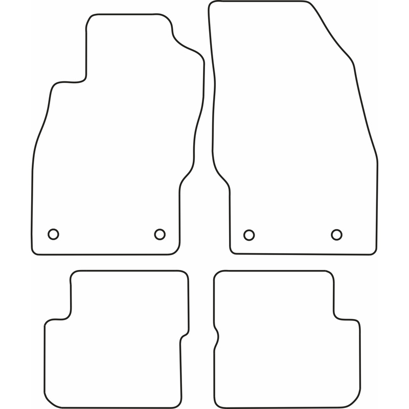 Set de tapis de sol en velours sur mesure pour Opel Corsa D 2006-2014
