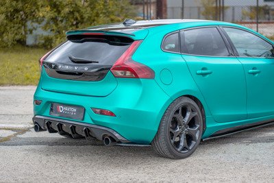 Achterbumper diffusersVolvo V40 R-design Zwart Glans  L + R