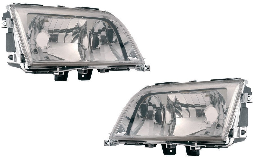 Headlights Mercedes W202 chome 93-00 H1 + H4