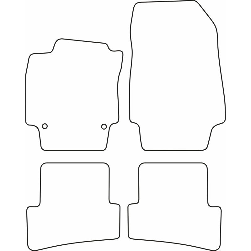 Set de tapis de sol sur mesure pour Renault Captur 2013-2019