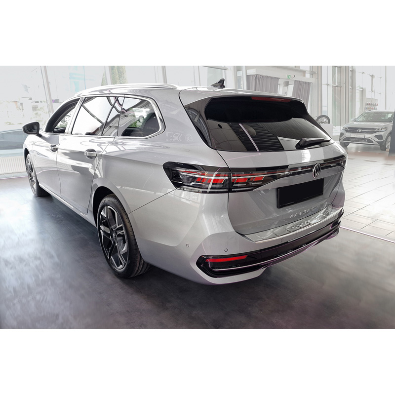 Protection de seuil arrière inox sur mesure pour Volkswagen Passat Variant (CJ5) 2023- 'Ribs'