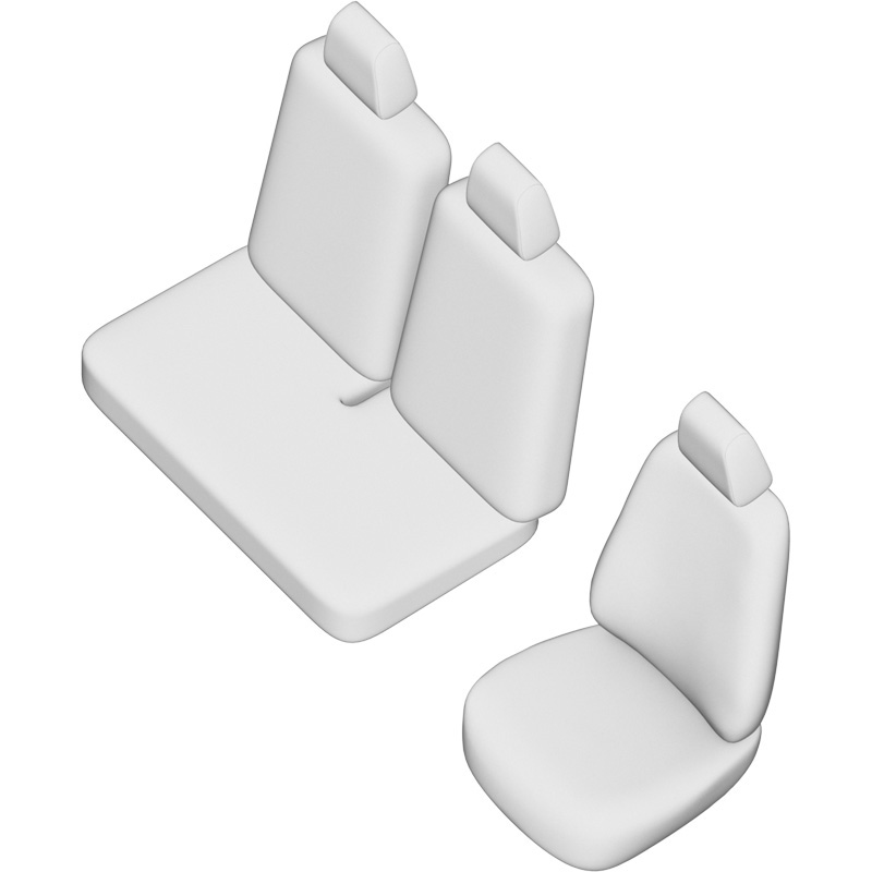 New York Design Housses de siège en cuir artificiel 2+1 sur mesure pour Fiat Doblo 2010-/Opel Combo 2012-2018