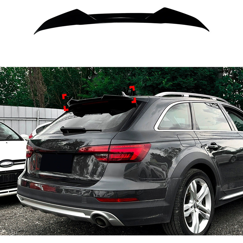 Becquet de toit (Spoiler Cap) sur mesure pour Audi A4 (B9) Avant 2015-2024 (ABS Noir Luisant)