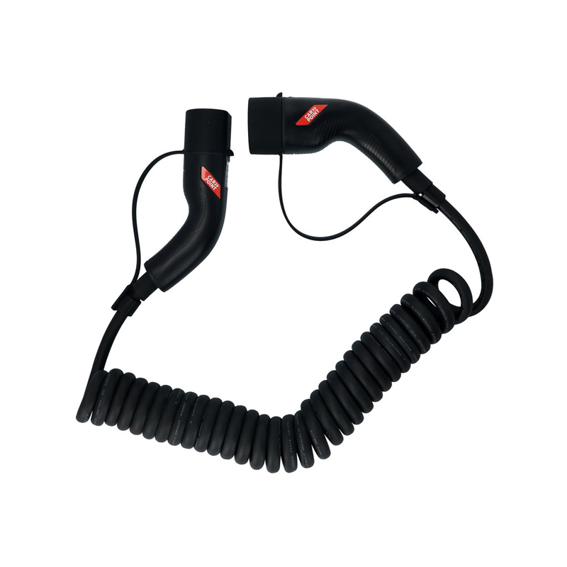 Câble de charge à spirale Carpoint pour véhicule électrique Type 2>2 32 AMP monophasé 6 mètres