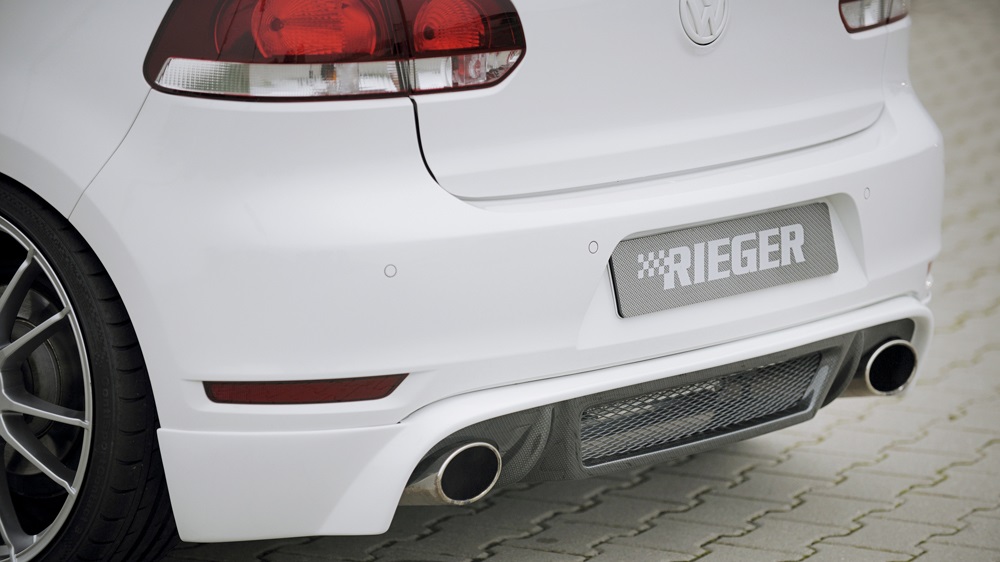 Diffuser Volkswagen Golf 6 GTI GTD Rieger Mat Zwart