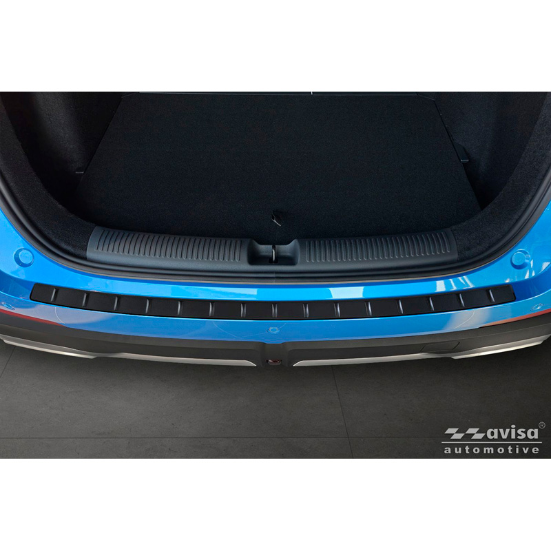 Avisa Protection de seuil arrière inox noir mat sur mesure MG ZS II 2024- 'Ribs'
