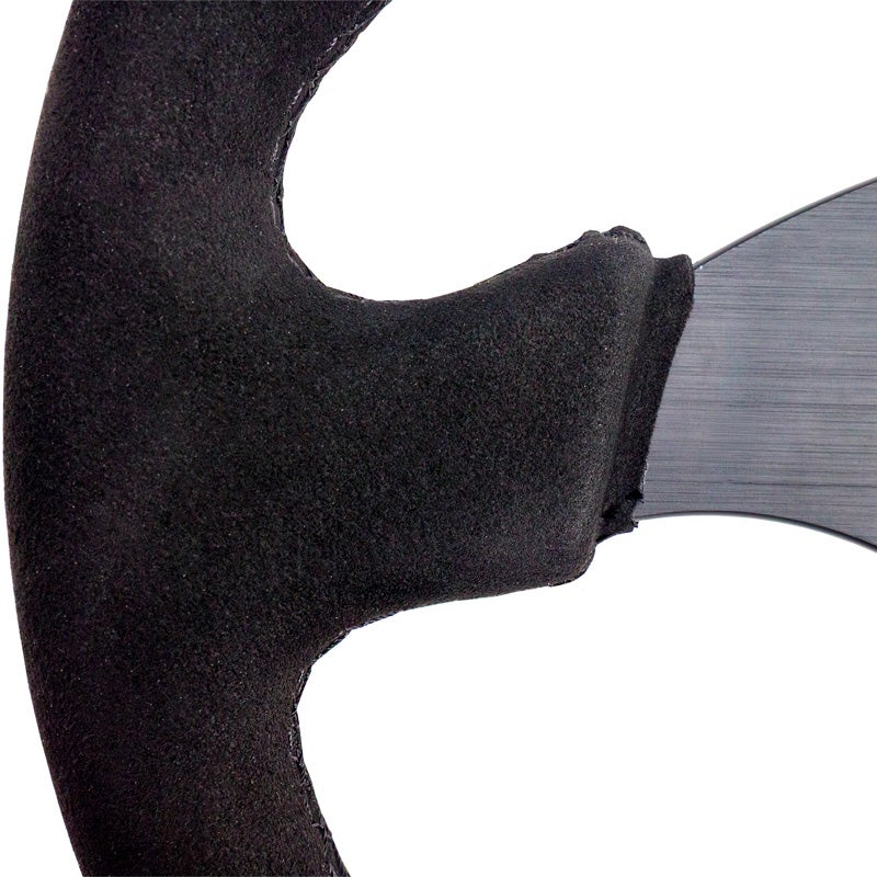Simoni Racing Volant Universel Manji - Suède Noir - Diamètre 330mm