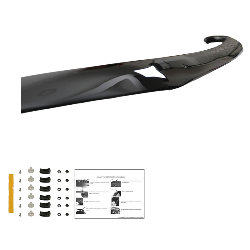 Protection du capot sur mesure pour Ford Ranger T7/T8 2015-2022 - Noir brillant