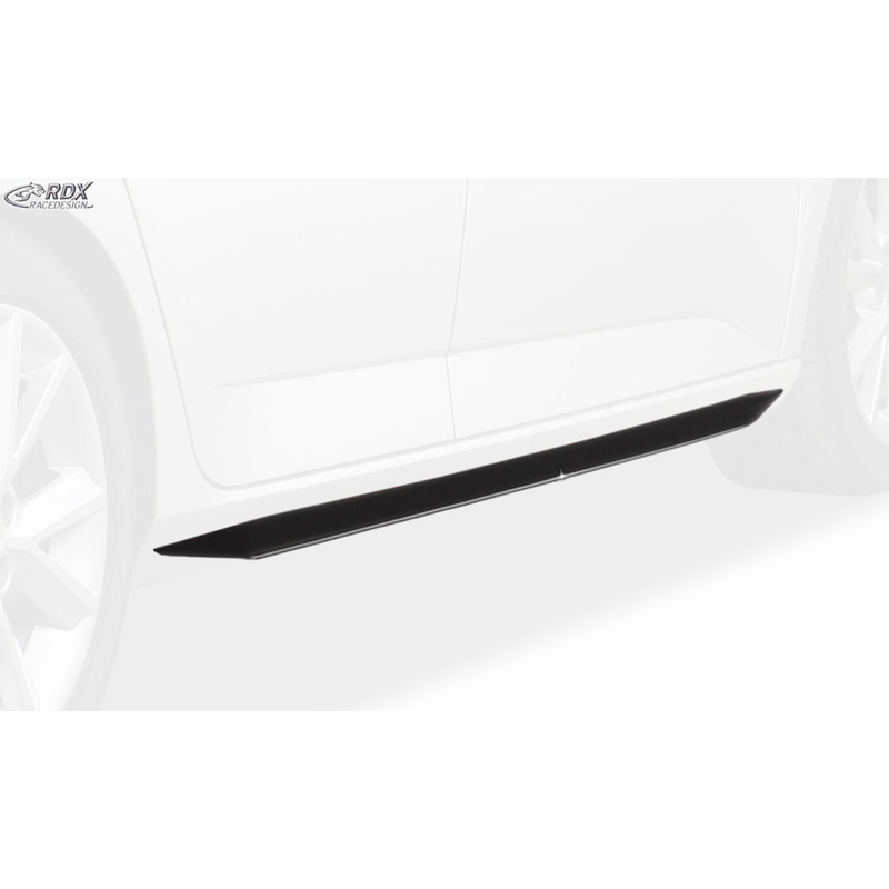Jupes latérales 'Slim' sur mesure pour Skoda Fabia III HB/Kombi (NJ) 2014- (ABS noir luisant)