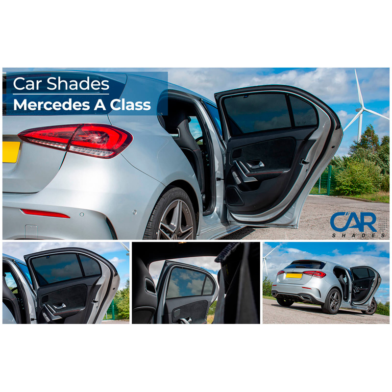 Set de Car Shades (portes arrières) sur mesure pour Mercedes Classe-A W177 HB 5-portes 2018- (2-pièces)