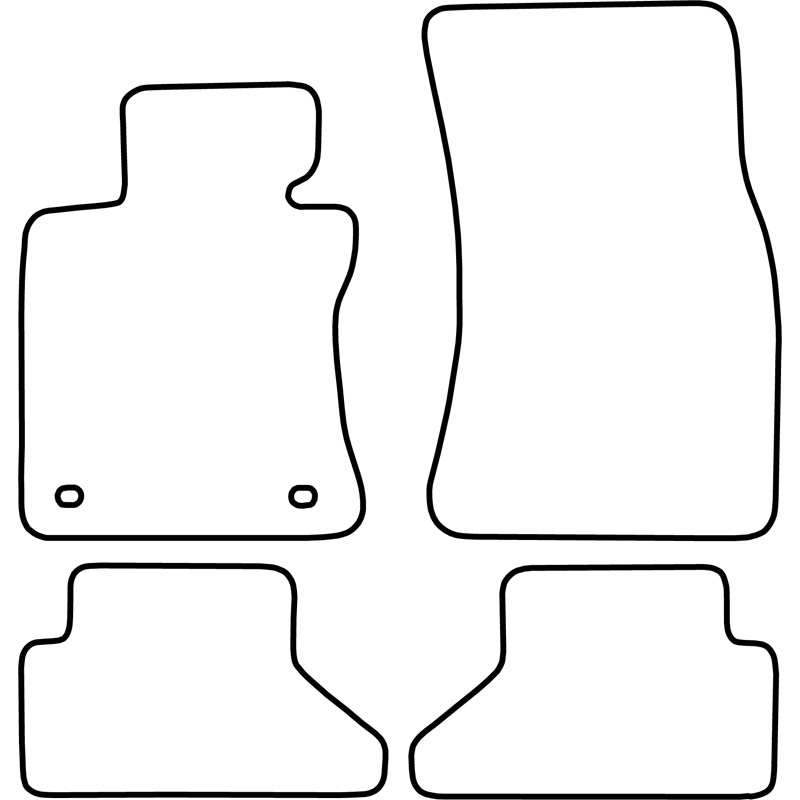 Set de tapis de sol en velours sur mesure pour BMW Série 6 2004-
