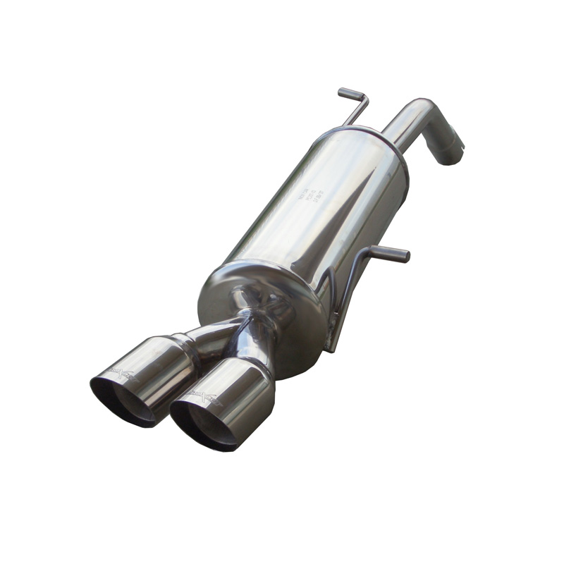 100% Inox Échappement Sport sur mesure pour Peugeot 207 1.6 16v (175cv) 2007- 2x80mm Racing