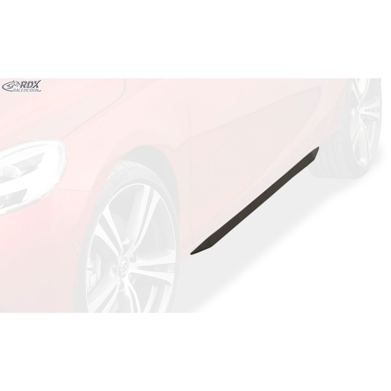 Jupes latérales 'Slim' sur mesure pour Volvo V40 2012- (ABS noir luisant)