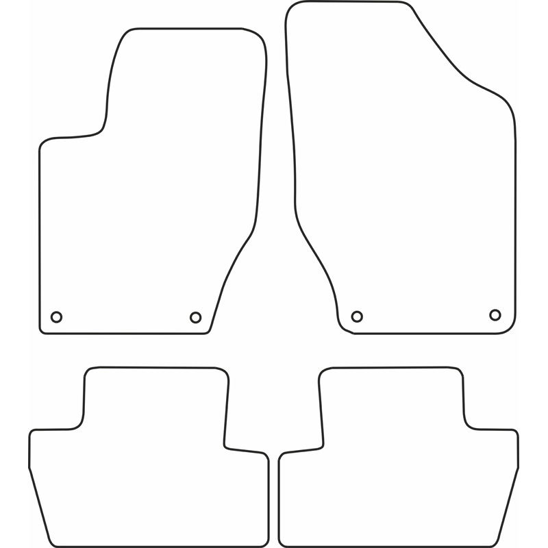 Set de tapis de sol sur mesure pour Peugeot 308 2007-2013