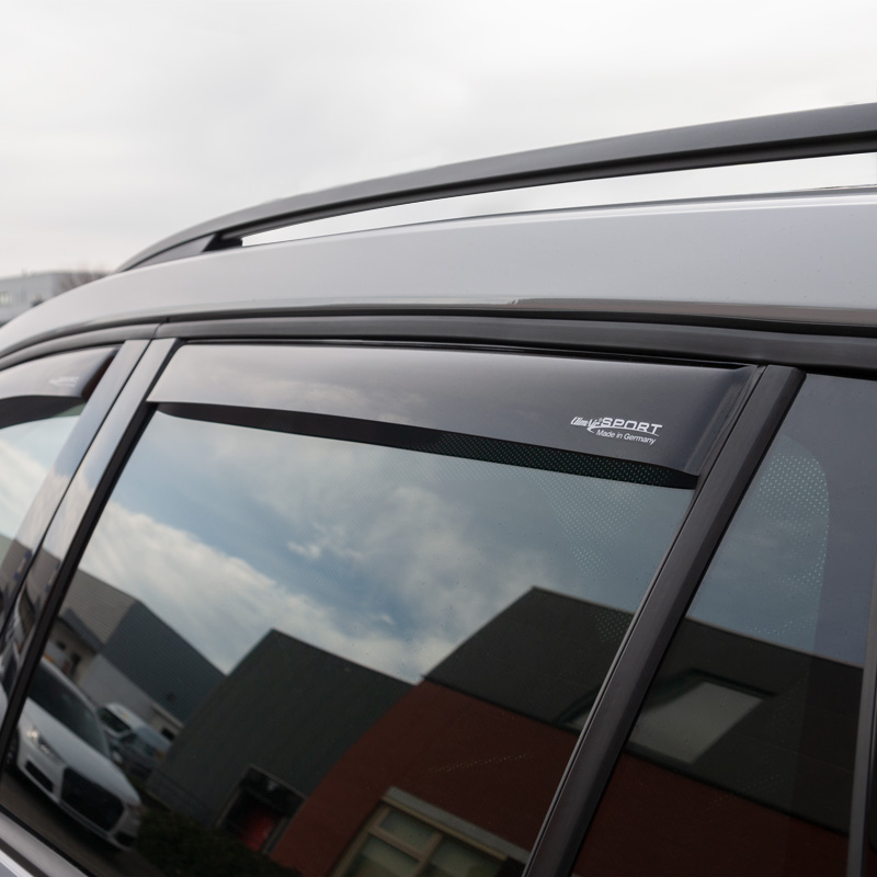 Déflecteurs latéraux Noir sur mesure pour Skoda Kodiaq 2017- (cadre de fenêtre noir)