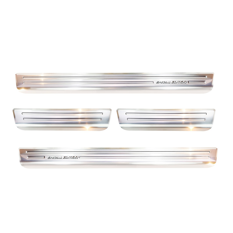 Seuils de portes inoxydable sur mesure pour Volkswagen Touareg III 2018- Incl. Facelift - 'Special Edition' - 4-pièces