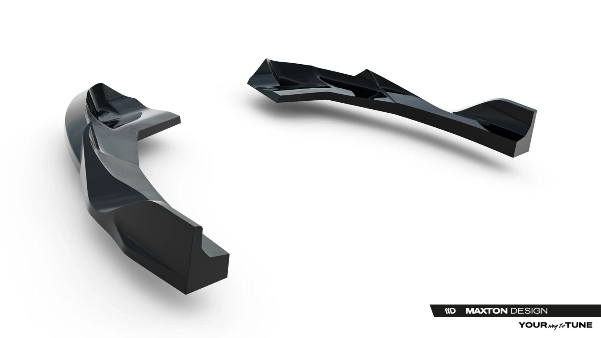 Zij-Diffuser passend voor Audi RS3 Sedan 8Y Facelift Maxton Glans Zwart V.2