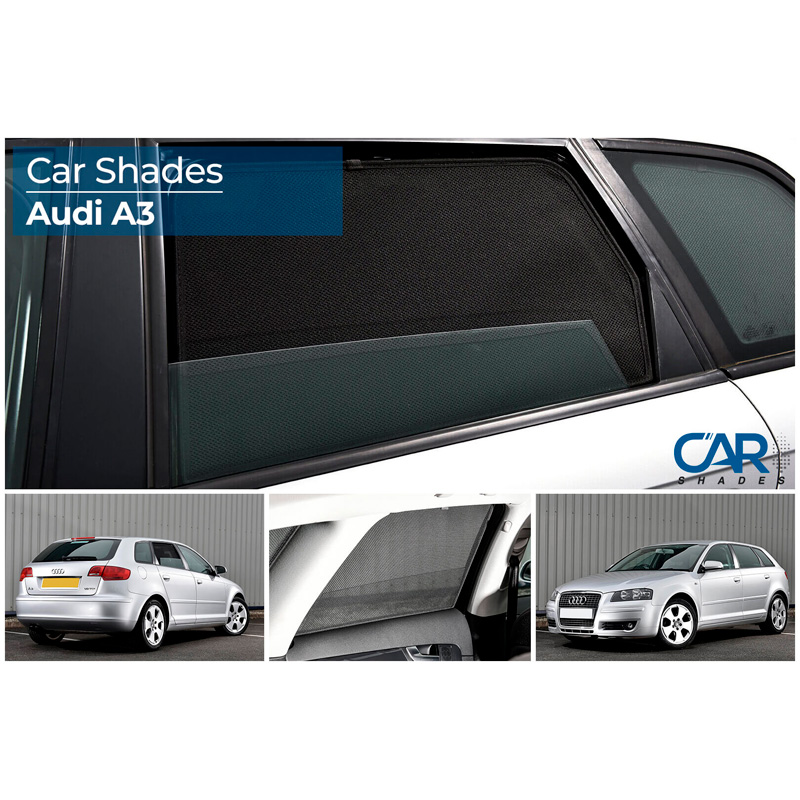Set de Car Shades (portes arrières) sur mesure pour Audi A3 8P 5 portes 2003-2012 (2-pièces)