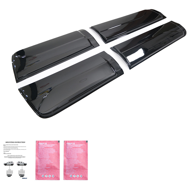 Jeu de baguettes de porte sur mesure pour Ford Ranger T6/T7/T8 2012-2022 - Noir brillant