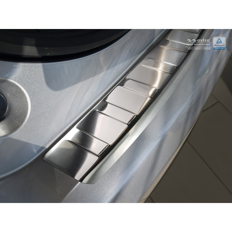 Protection de seuil arrière inox sur mesure pour Honda Civic IX 5-portes Facelift 2015- 'Ribs'