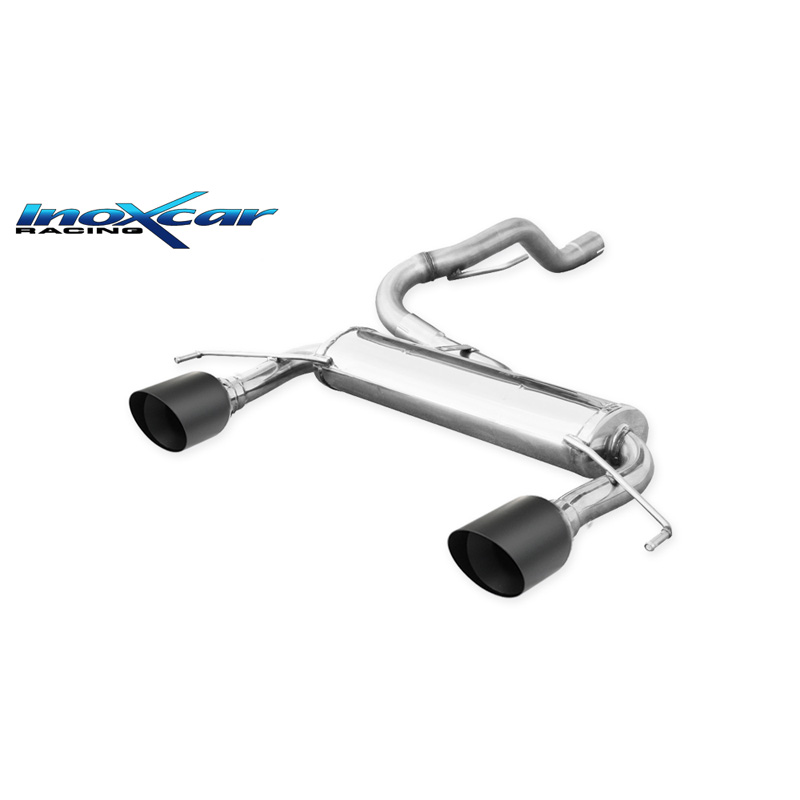 100% Inox Échappement Double sur mesure pour Opel Corsa D OPC 1.6T Nurburgring (210cv) 2012- Ø54,5mm Droite/Gauche 100mm Ceramic Black