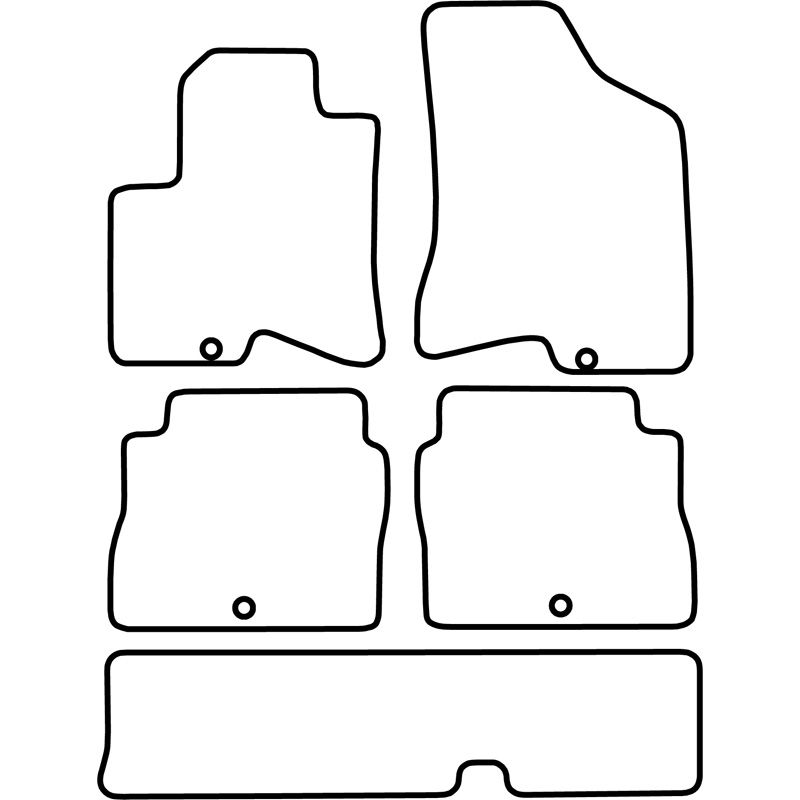 Set de tapis de sol sur mesure pour Hyundai Santa Fe 2006-2013 (7 Personnes)