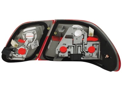Feux arriere Mercedes E-Class W210 95-02 rouges/blanc