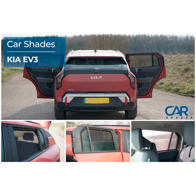 Set de Car Shades (portes arrières) sur mesure pour Kia EV3 2024- (2-pièces)