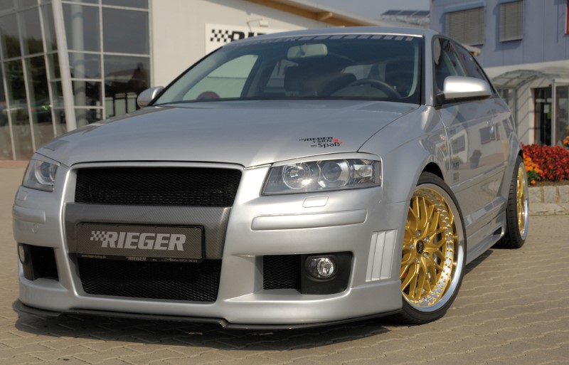 Voorbumper Carbon-Look Audi A3 8P R-frame SRA Rieger