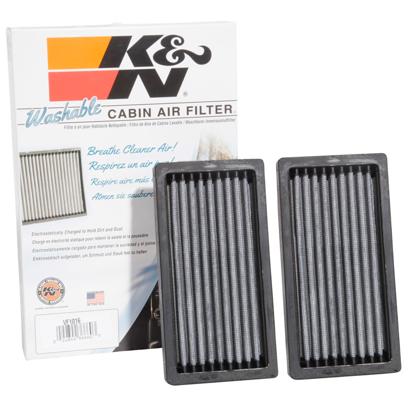 K&N Filtre à Air d'Habitacle sur mesure pour Jeep Liberty/Dodge Nitro 3.7 & 4.0 2008-2012 (Ensemble de 2) (VF1016)