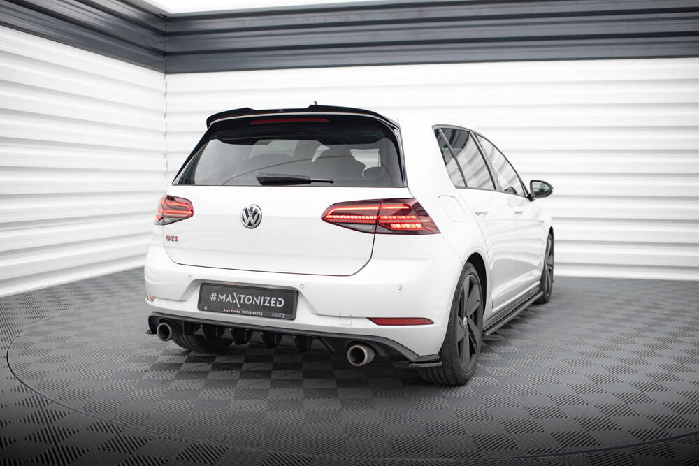 Opzetstuk Spoiler VW Golf 7/7.5 R / GTI Facelift Glans Zwart