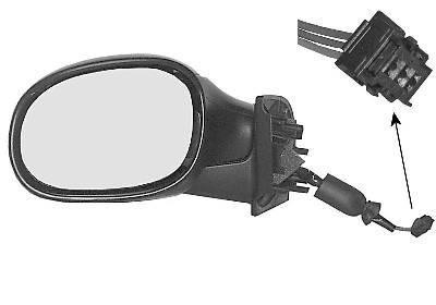 spiegel, elektr verstelb, rechts Citroën C3, 2002-2005
