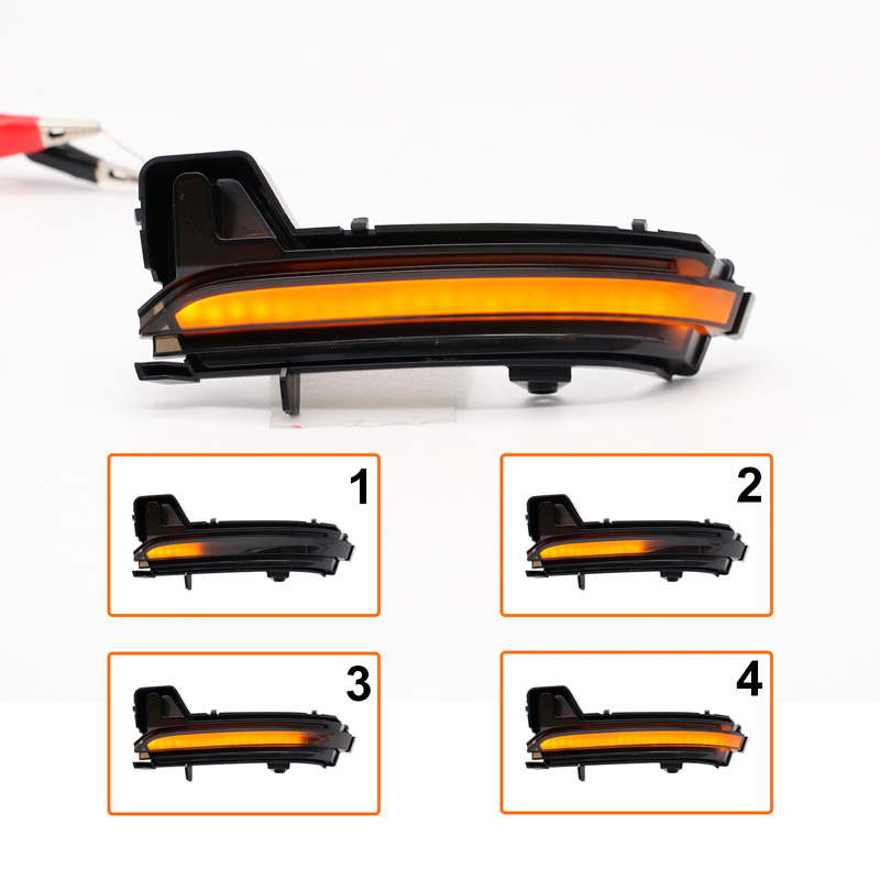 Set de Clignotants de Rétroviseurs LED sur mesure pour Skoda Karoq 2017- & Kodiaq 2017- - Fumée - incl. Feux Dynamiques