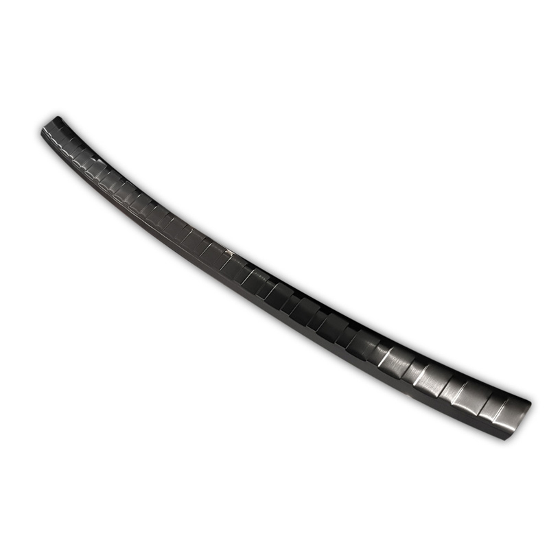 Protection de seuil arrière inox noir sur mesure pour Seat Ateca 2016-2020 & FL 2020- 'Ribs'