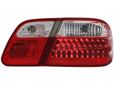 Feux arriere Mercedes E-Class W210 95-02 LED rouges/blanc