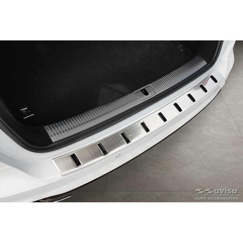 Protection de seuil arrière inox sur mesure pour  Audi A4 Avant B9 (incl. S-Line) 2015-2019 & Facelift 2019- - 'STRONG EDITION'