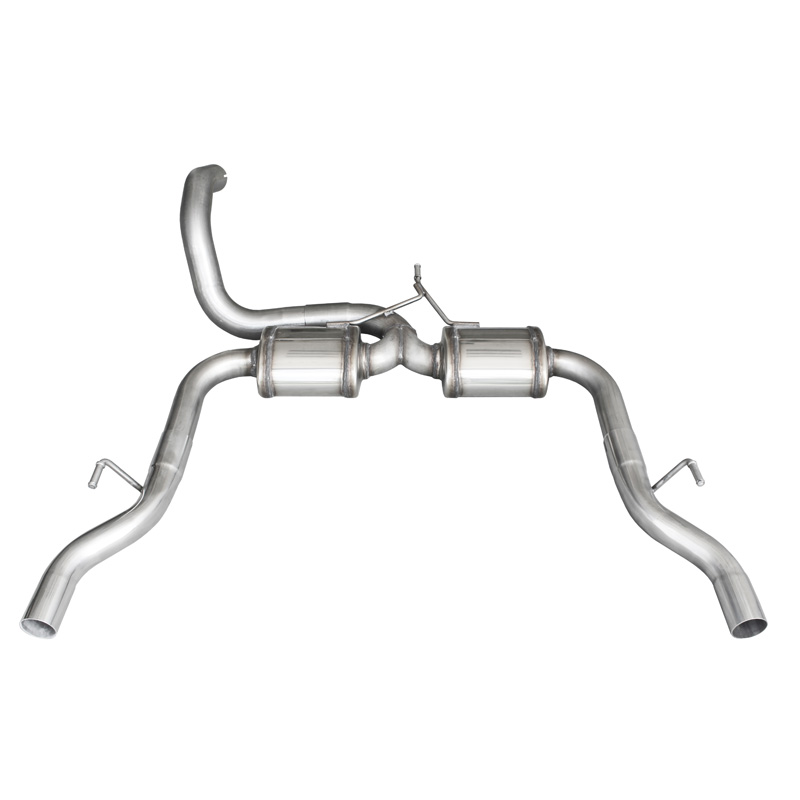 100% Inox Échappement Double sur mesure pour Peugeot 308 1.6 GTI 270cv 2015- Ø 63,5 1x54mm
