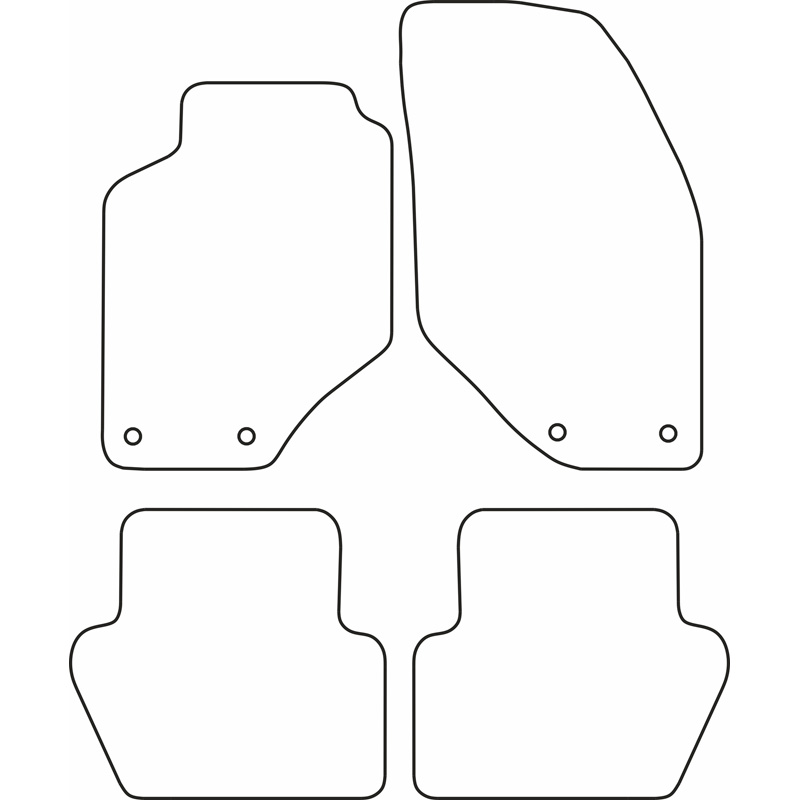 Set de tapis de sol en velours sur mesure pour Volvo S70/V70 1997-2001