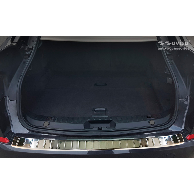 Protection de seuil arrière inox sur mesure pour BMW Série 5 GT (F07) 2009-2013 'Ribs'