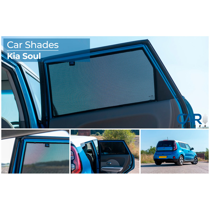 Set de Car Shades sur mesure pour Kia Soul II 5 portes 2014-2019 (6-pièces)